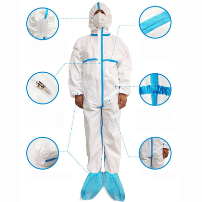 ISO13485 de beschermende Kleren maken Antistatische Overtrekken Jumpsuit met Gebreid Manchet waterdicht