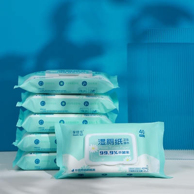 De biologisch afbreekbare Antibacteriële Desinfectie veegt voor Nat toiletpapier af